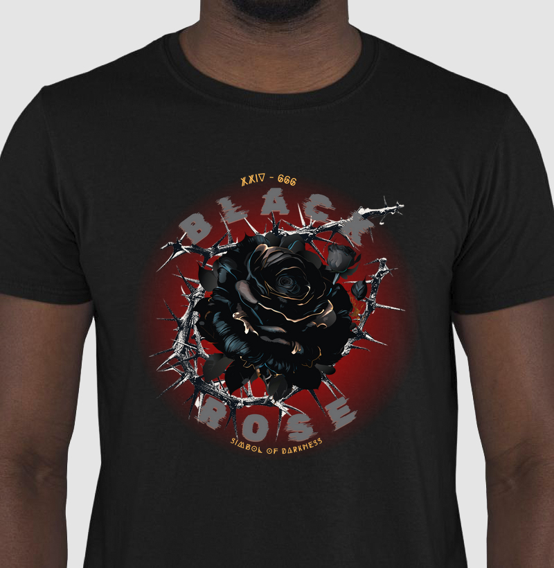 52- CAMISETA BLACK ROSE
