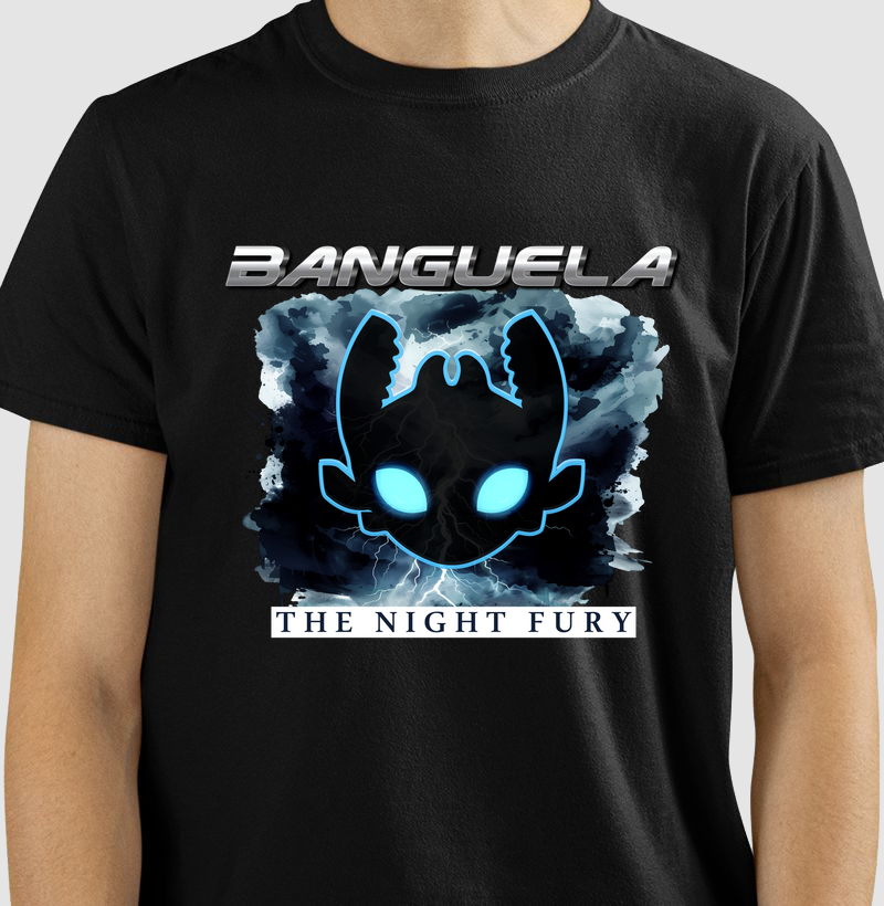Camiseta Símbolo Banguela (The Night Fury) Azul
