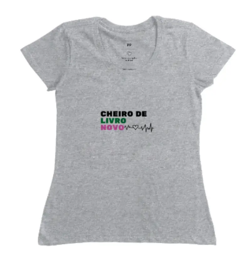 Camiseta Cheiro de Livro Novo