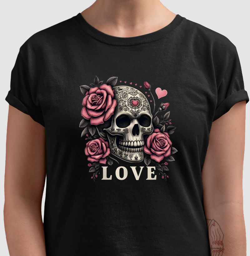 Camiseta Love Skull