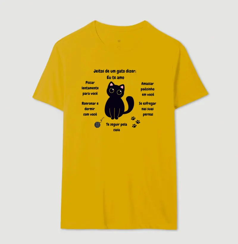 Camiseta Cat - Jeitos de dizer: Eu te amo 3