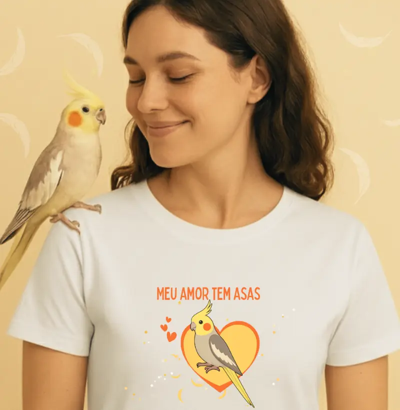 Camiseta Calopsita Amor de Asas