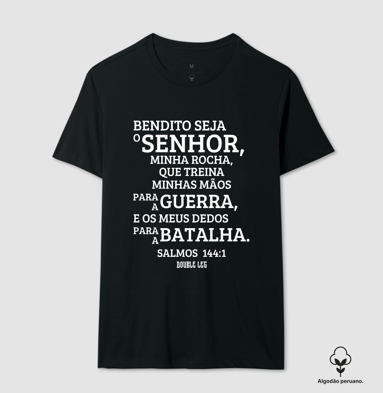 Camiseta algodão peruano "Salmos 144"