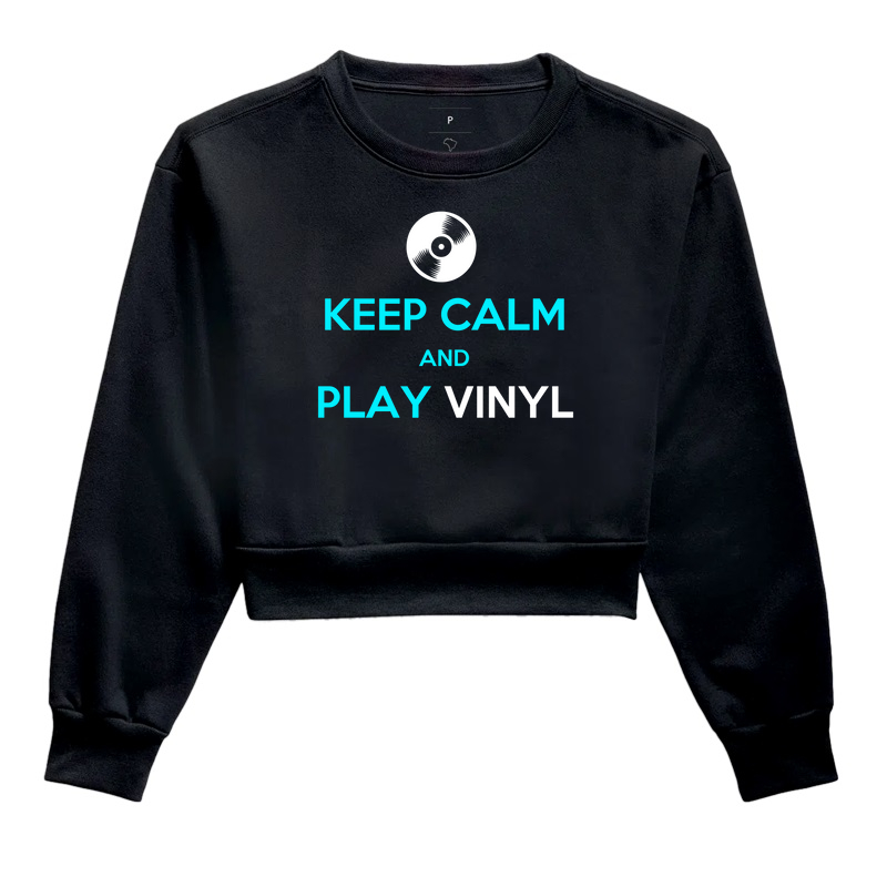 KEEP CALM AND PLAY VINYL - AZUL