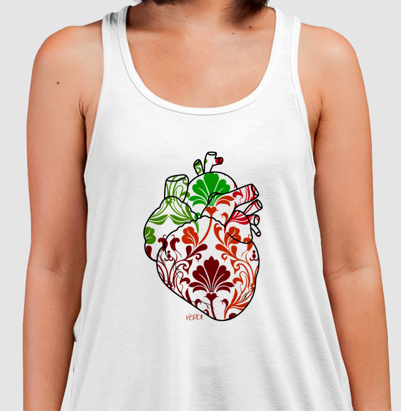 Coração com flores