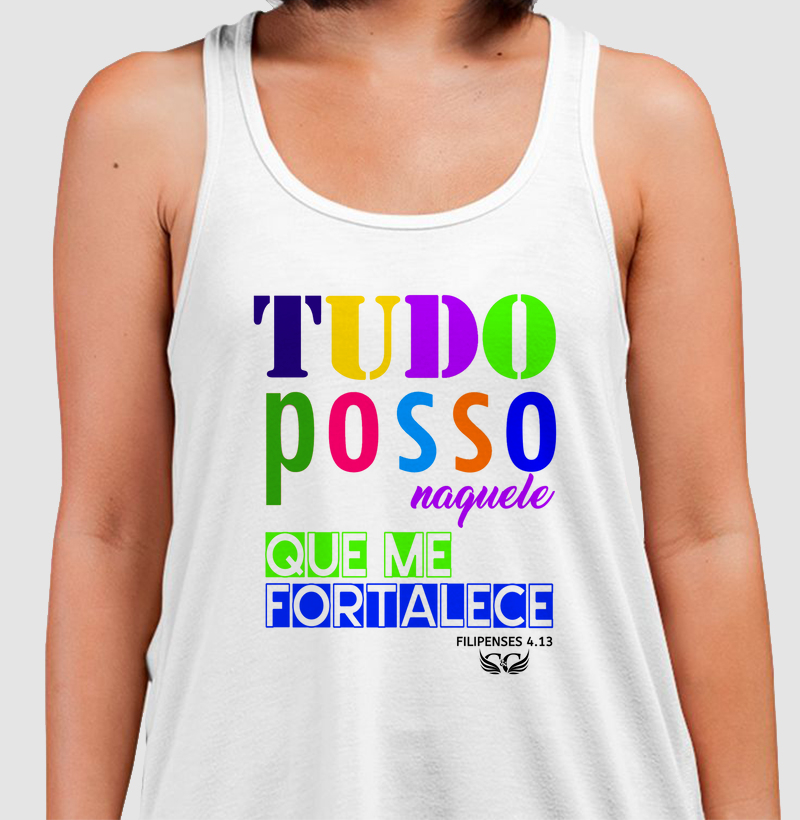 Camiseta Personalizada Tudo posso naquele que me fortalece. Filipenses 4.13
