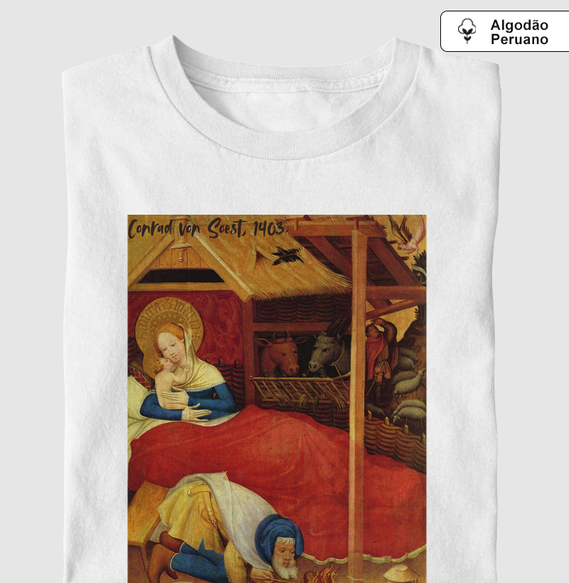 Camiseta O Natal Gótico: A Arte de Von Soest, 1403