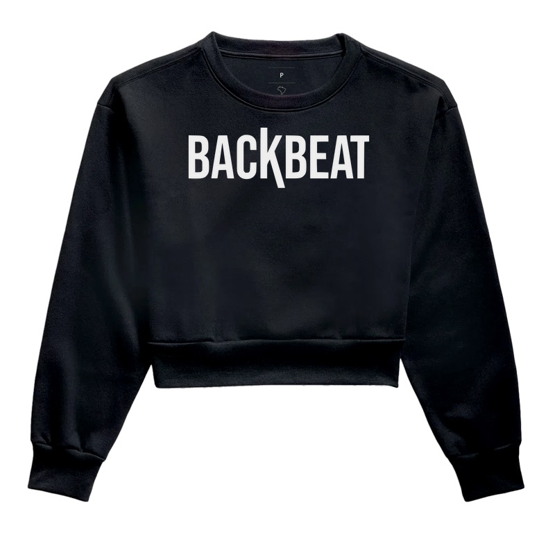 Cropped Moletom Backbeat Logo - Preto