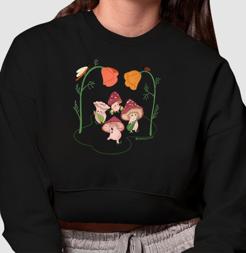 Cogumelos Band Moletom Cropped