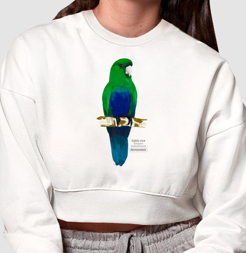 Inky Aves - Sabiá-cica - Moletom Cropped