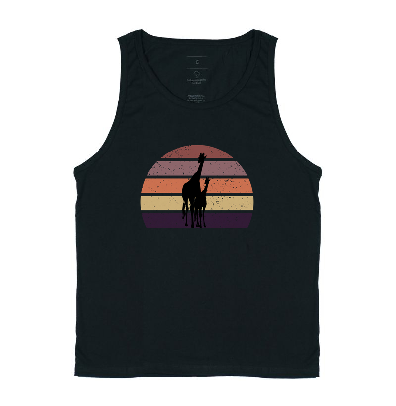 Girafa no por do sol