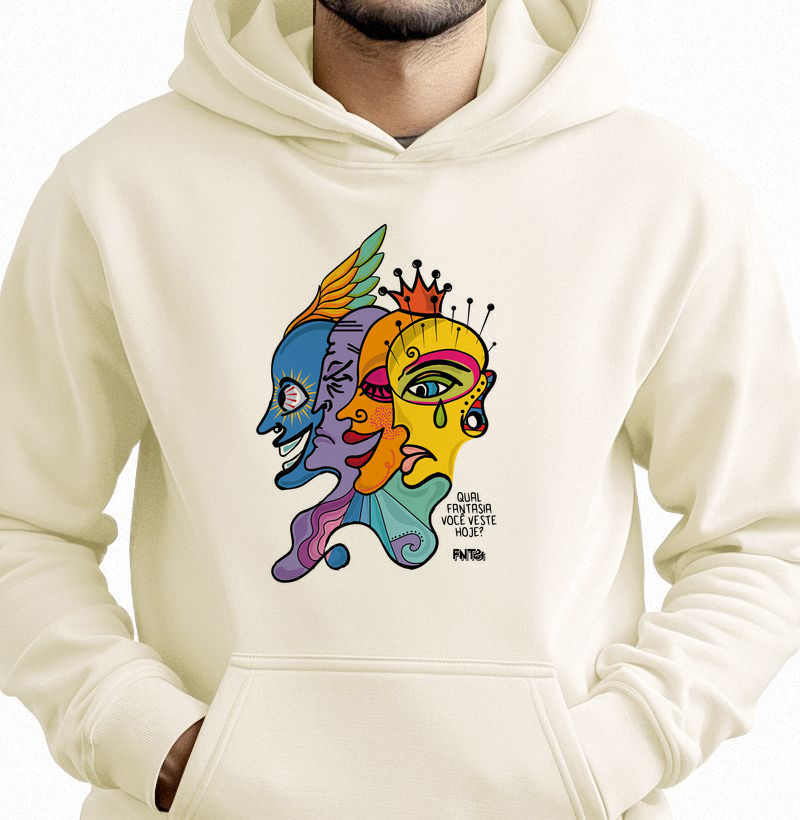 MOLETOM HOODIE SLIM "DIA" / MÁSCARAS