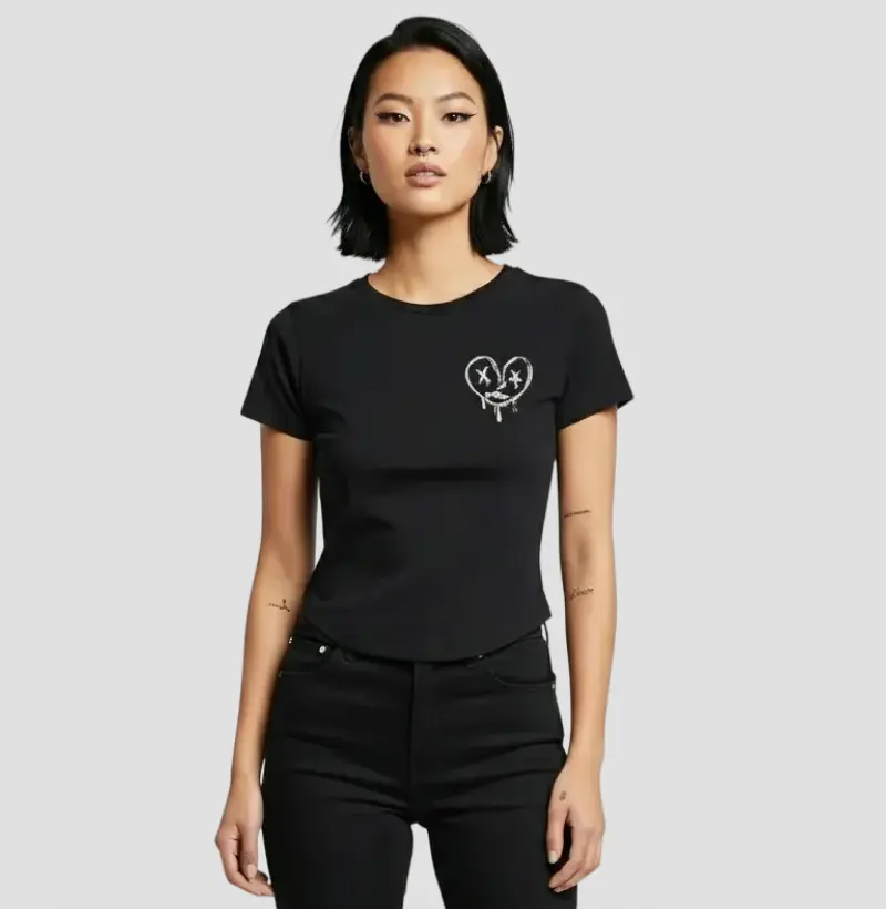 Camiseta Broken Heart | Minimalista Ruído Mudo