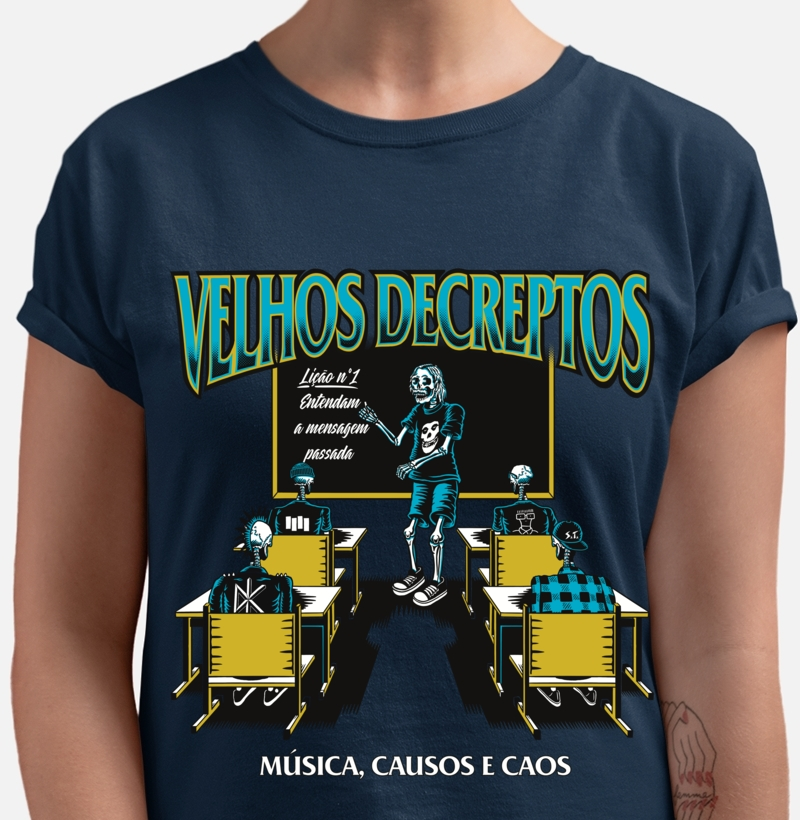 Camiseta Velhos Decreptos Escola Punk