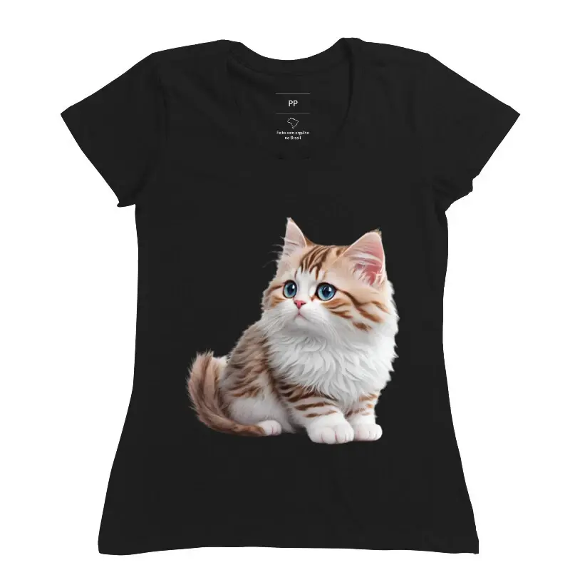Camiseta Gatinho Adorável