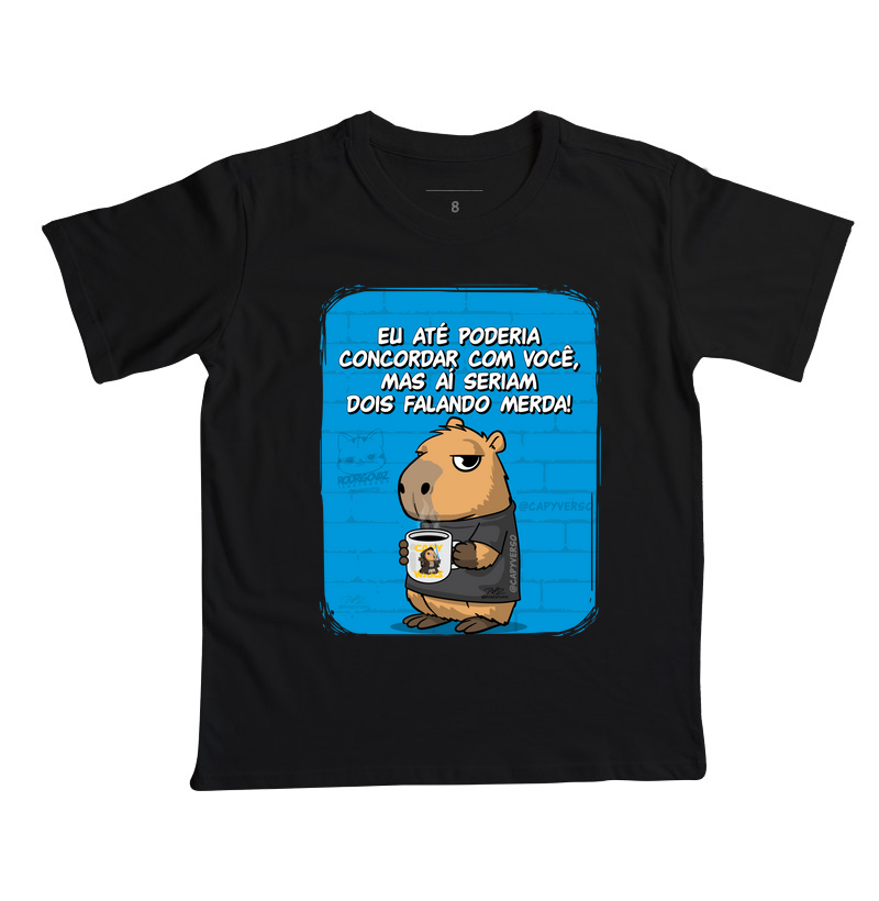 Camiseta Capivara Falando Merda