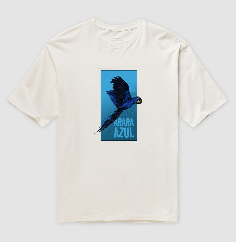 Camiseta Oversized A Arara Azul