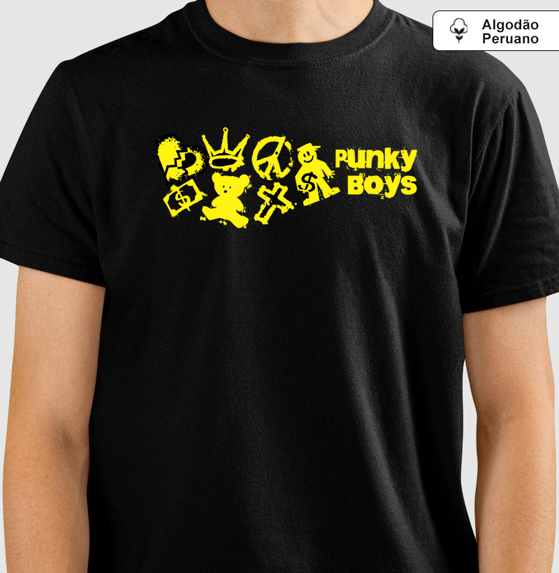 Punky Boys: Camiseta em Algodão Peruano - Atitude e Estilo Urbano