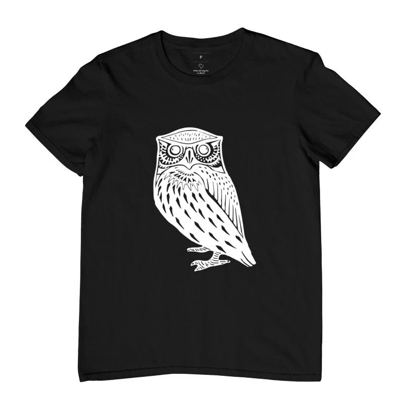 Camiseta com estampa de coruja