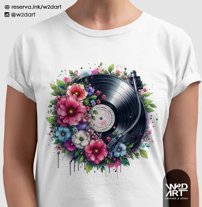 Camiseta Vinil Floral | Série: Vinil Floral • 02