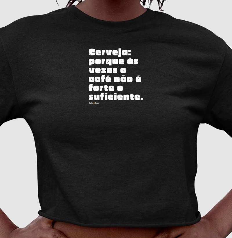 Camiseta Cropped Forte o Suficiente