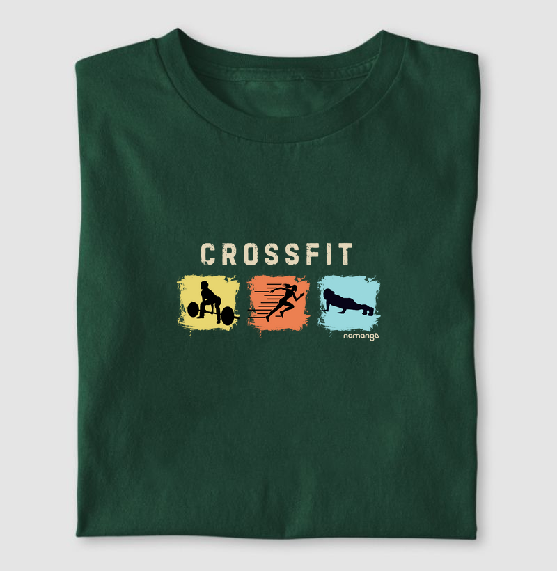 Camiseta Feminina CrossFit Composição de Movimentos – Na Manga