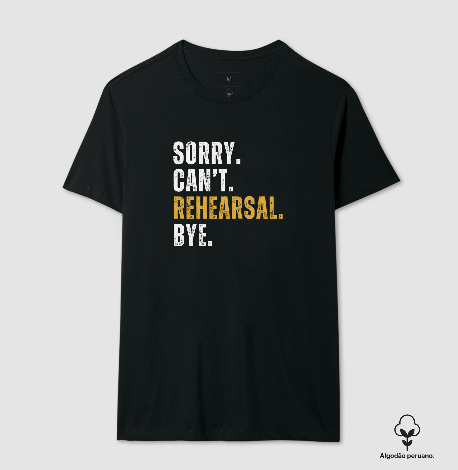 SORRY. CAN'T. REHEARSAL. BYE.