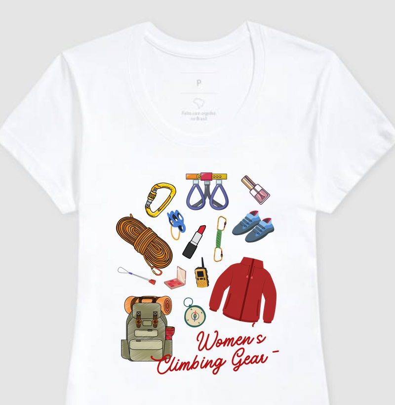 "Women's Climbing Gear" - Para Mulheres que Escalam