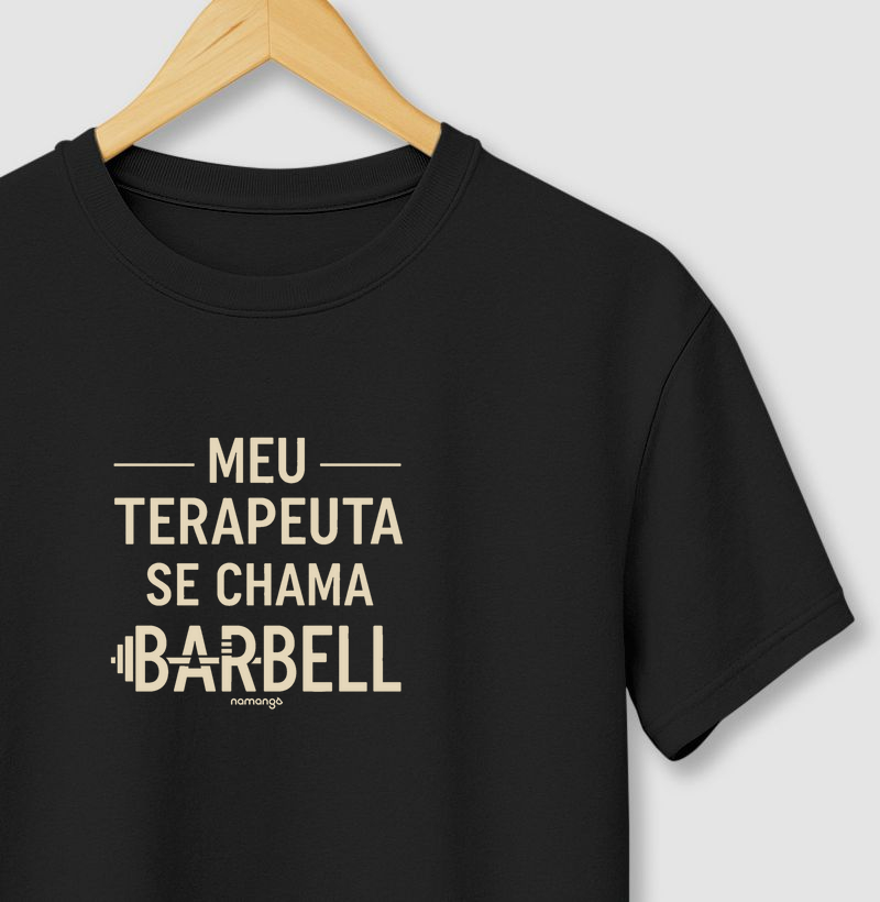 Camiseta CrossFit Meu Terapeuta Se Chama Barbell – Na Manga