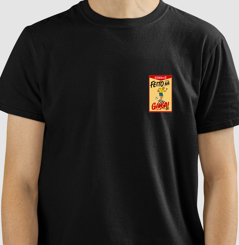 Camiseta coleção - ''feito na ginga br'' Logo discreto