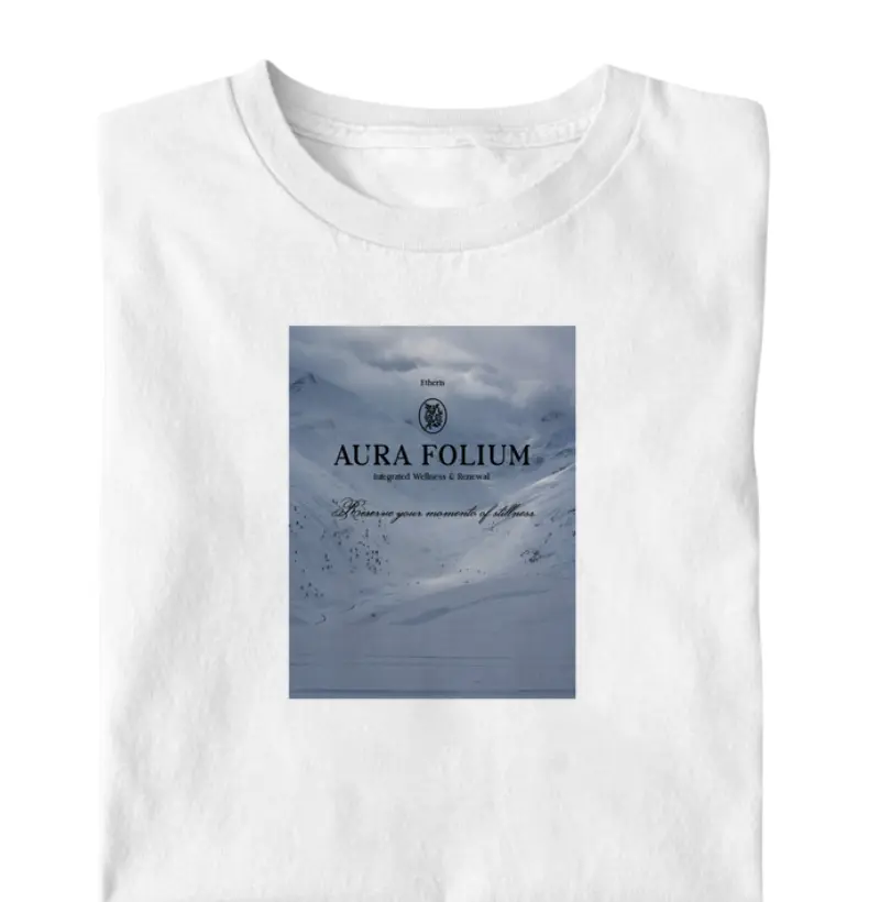 Camiseta Masculina Estampa Aura Folium Etheris - Branco
