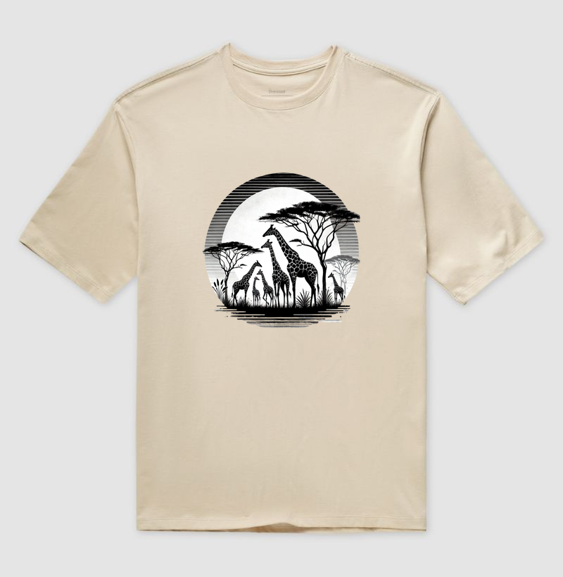Camiseta Animalis Oversized Giro da Vida 100% Algodão