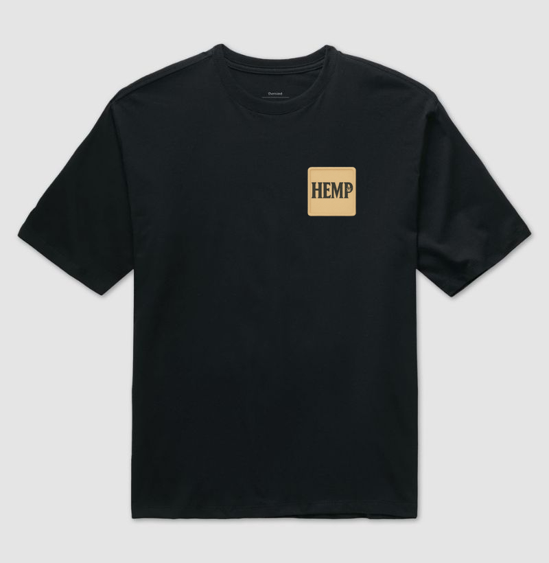 Camiseta oversized - Hemp "Bordado"