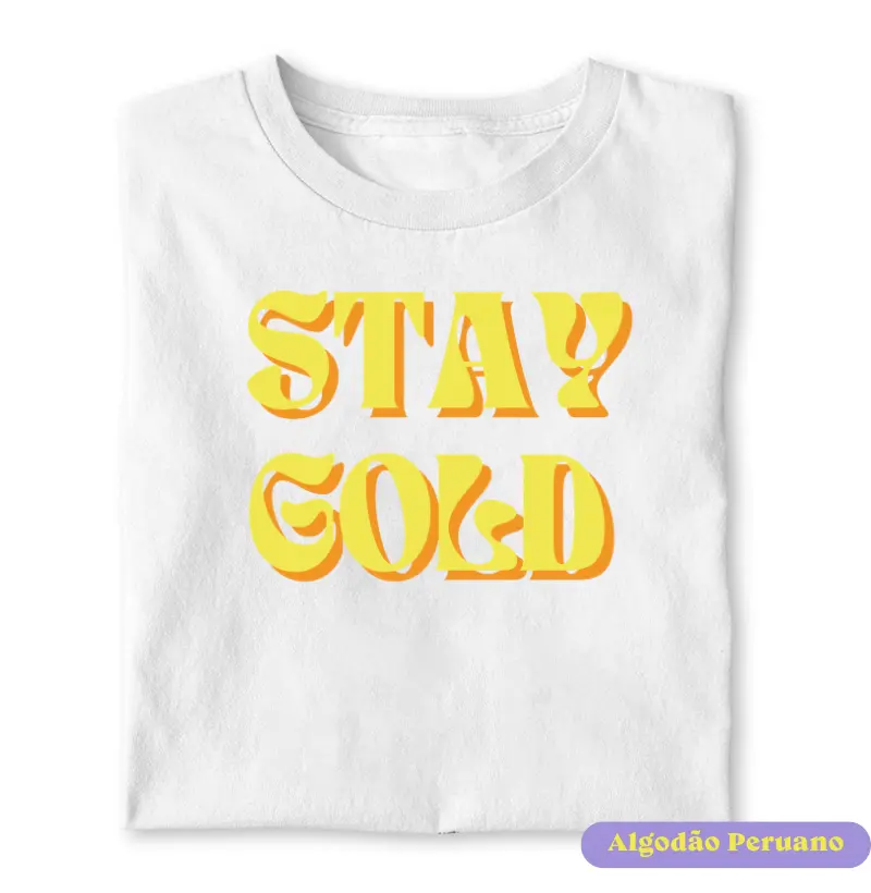 Stay Gold Laranja - Algodão Peruano