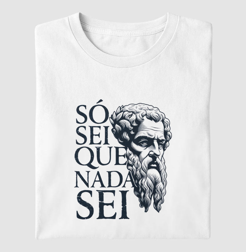 Camiseta Filosofia de Sócrates "Só sei que nada sei"