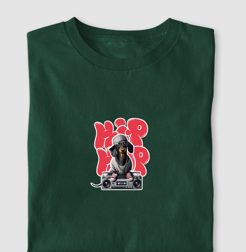 Camiseta Cachorro Salsicha - hip-hop estampa M