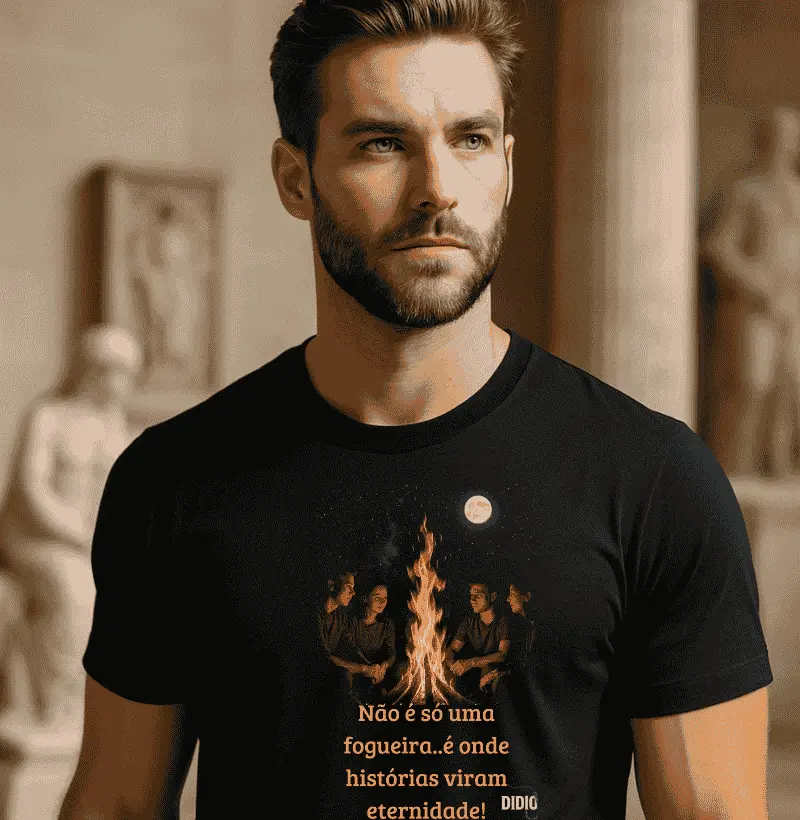 Camiseta histórias à beira da fogueira
