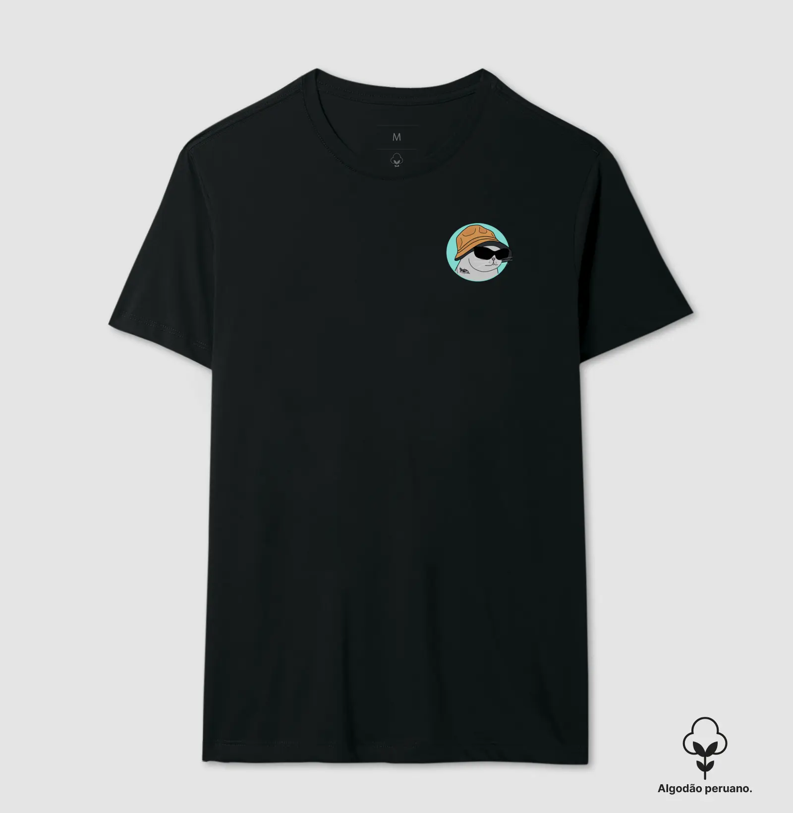 Camiseta Algodão Peruano - Gato Raulzito