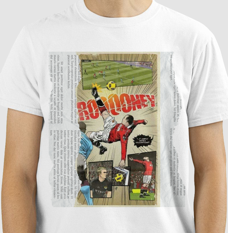 Camisa 100% algodão, rooney