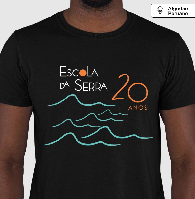 Escola da Serra 20 anos - Camiseta Algodão Peruano
