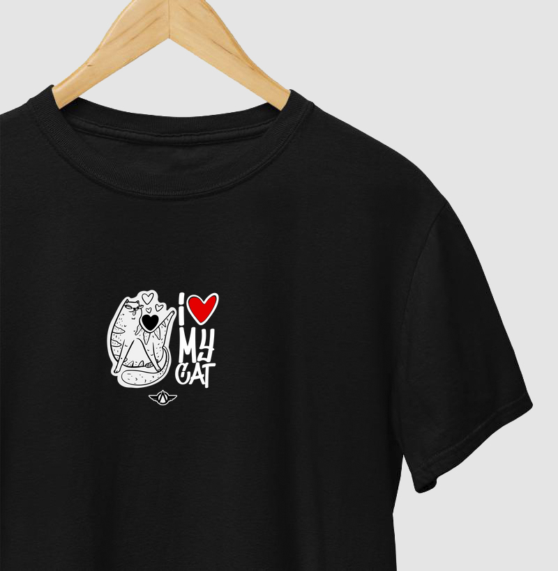 Camiseta Gatos - I love my cat