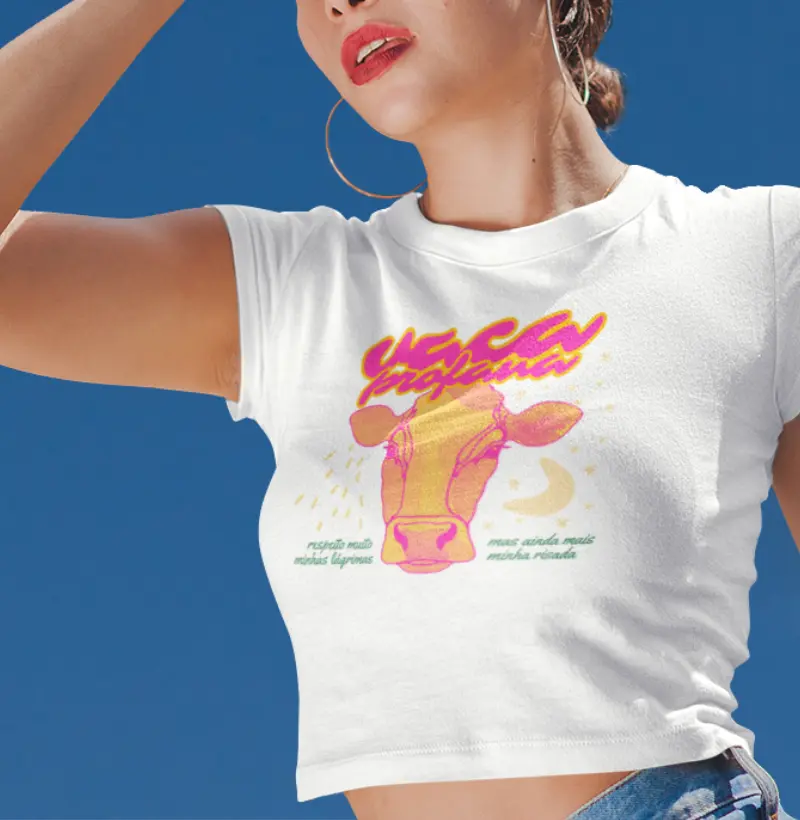 Camiseta Cropped Vaca Profana