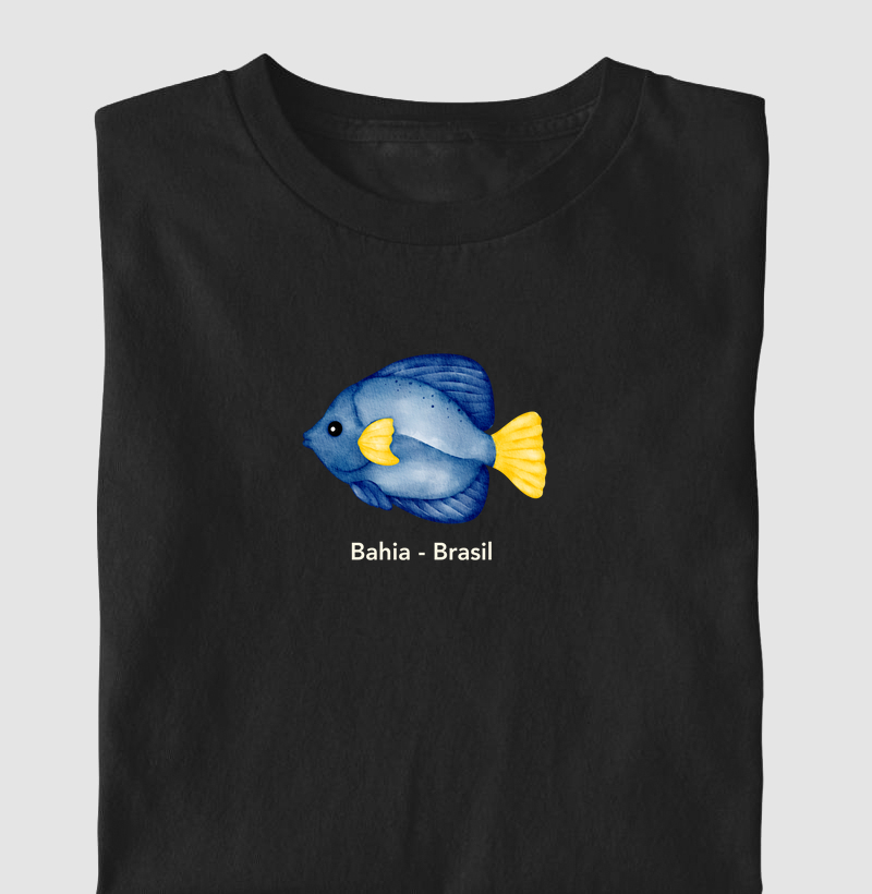 Peixe Azul Camiseta Infantil