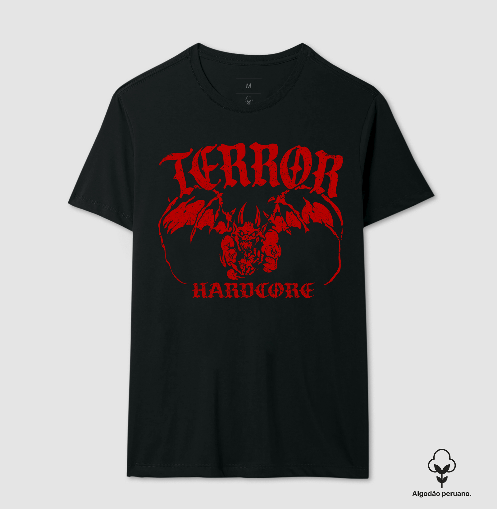 CAMISETA ALGODÃO PERUANO TERROR PAIN INTO POWER