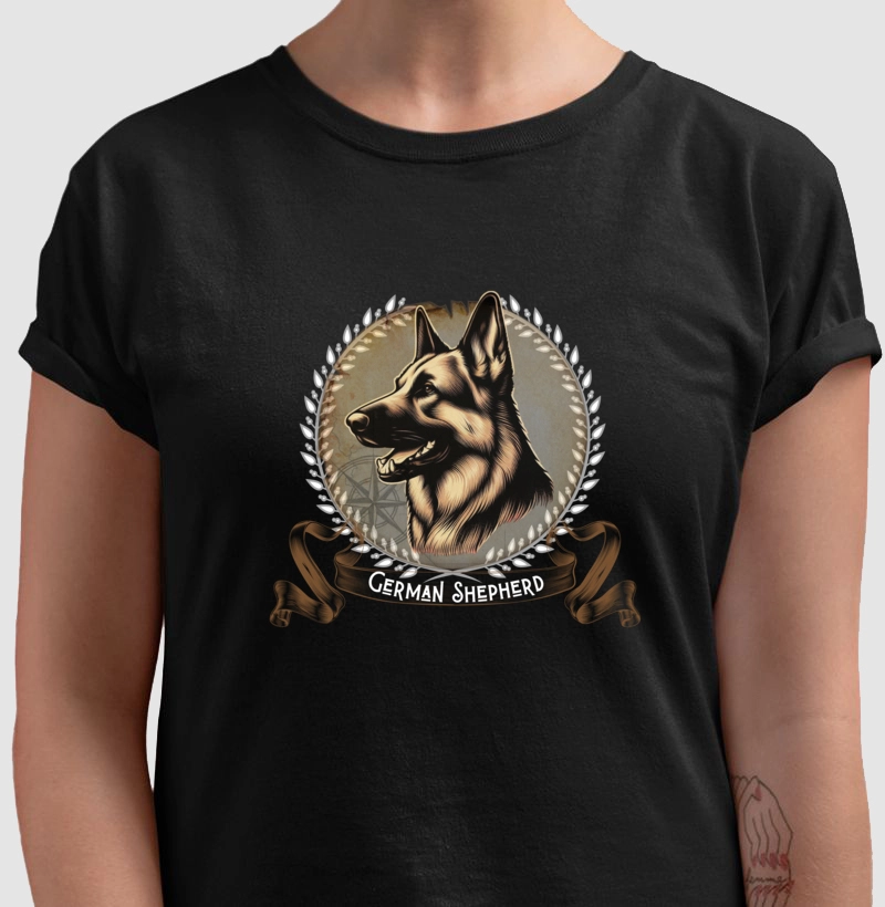 Camiseta Pastor Alemão Brasão! 