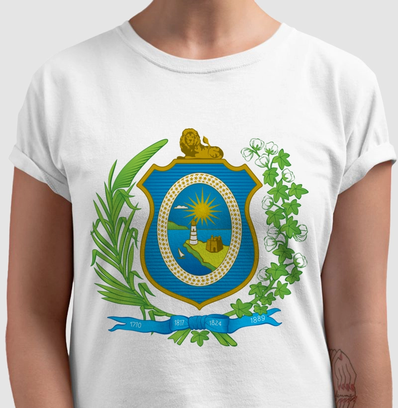 CAMISETA "BRASÃO DE PERNAMBUCO" - Coleção Estados Brasileiros