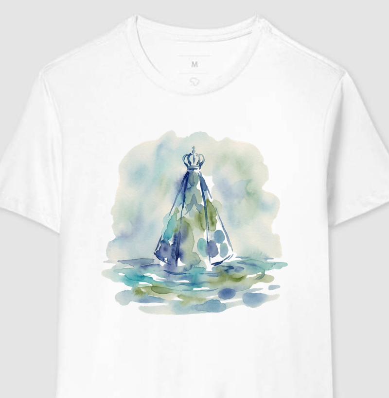 Nossa Senhora Aparecida Aquarela Azul