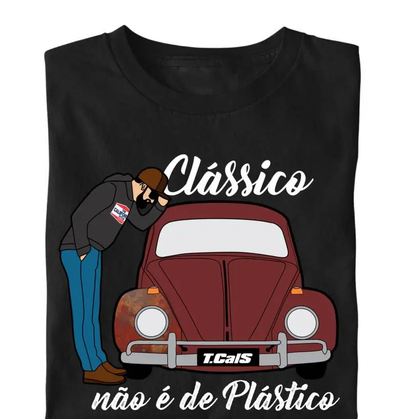 Camiseta Fusca - Clássico não é de Plástico