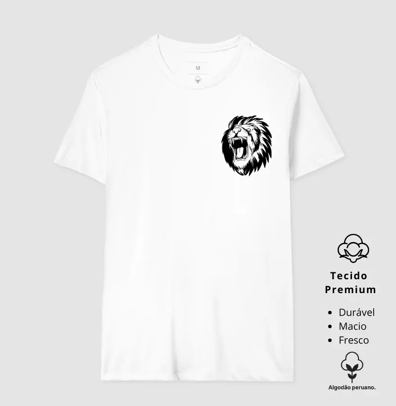 Camiseta Animalis Rei da Selva 100% Algodão Peruano
