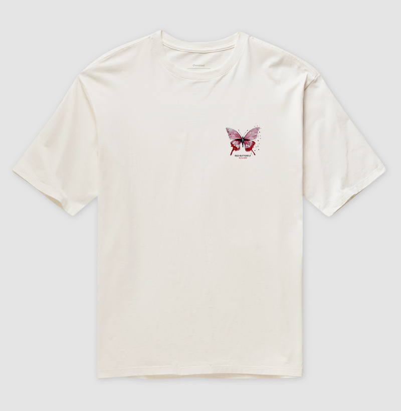 RED BUTTERFLY 03 - Oversized